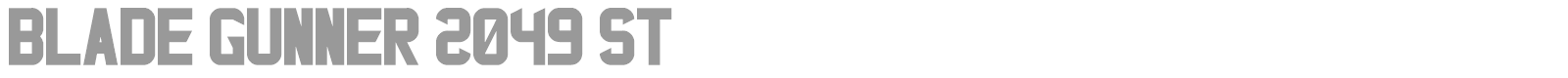 Blade Gunner 2049 St font preview